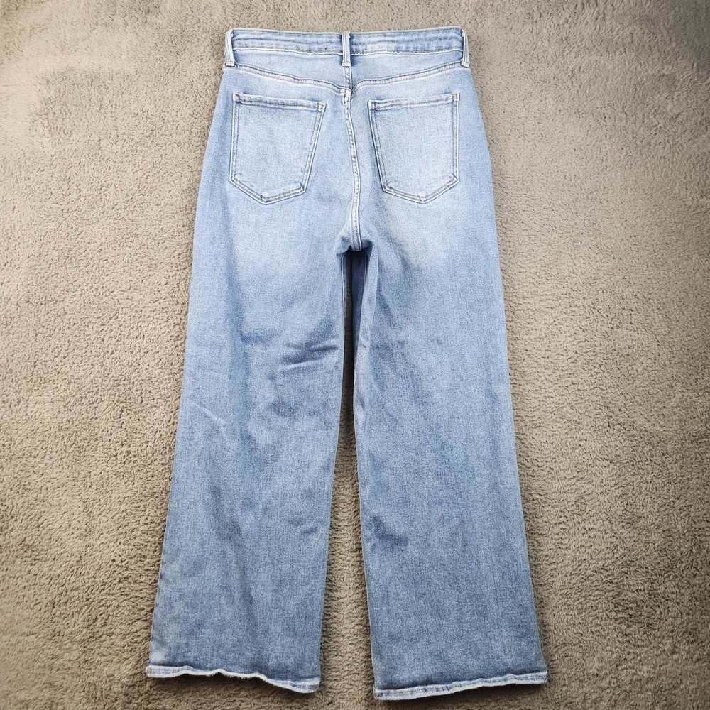 Just Black Denim Jeans Women's 31 Blue Wide-Leg Relaxed Stretch Utility Jeans - Picture 2 of 11